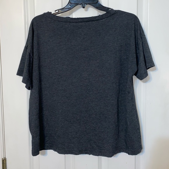 Feather print black top - Picture 4 of 4